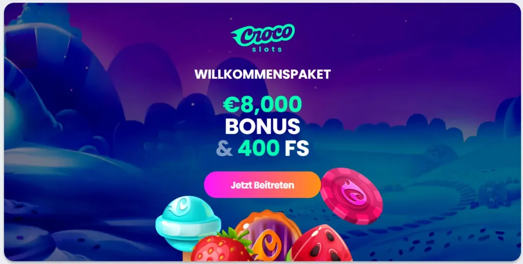 Willkommenspaket auf Crocoslots Casino
