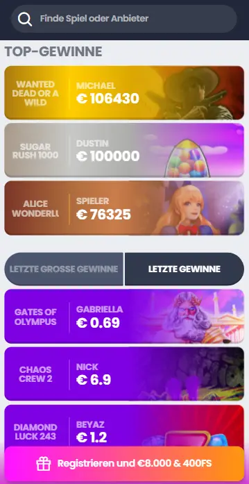 Top-Gewinne bei Crocoslots Casino App
